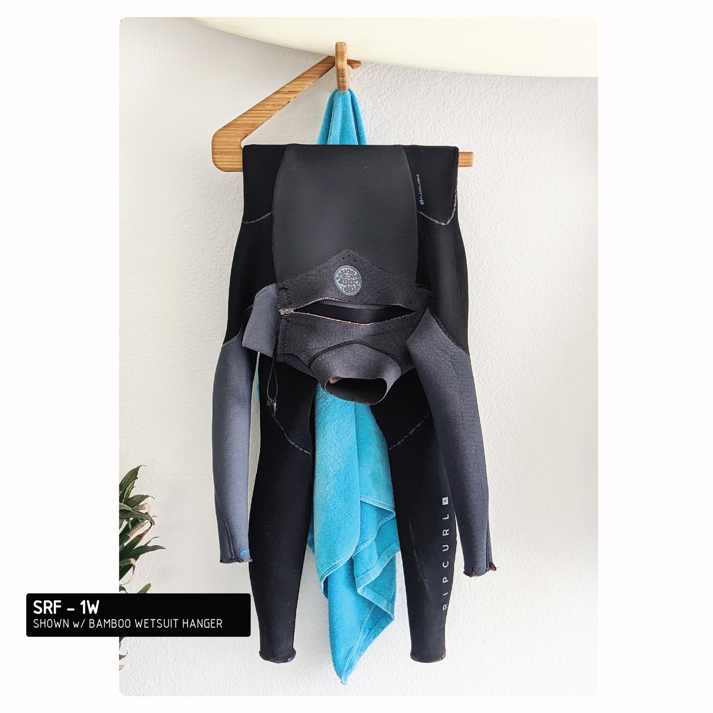 Solo Surf Rack / Wall Mount Surf Rack / Wall Mount Surfboard Rack / Bamboo Surf Rack