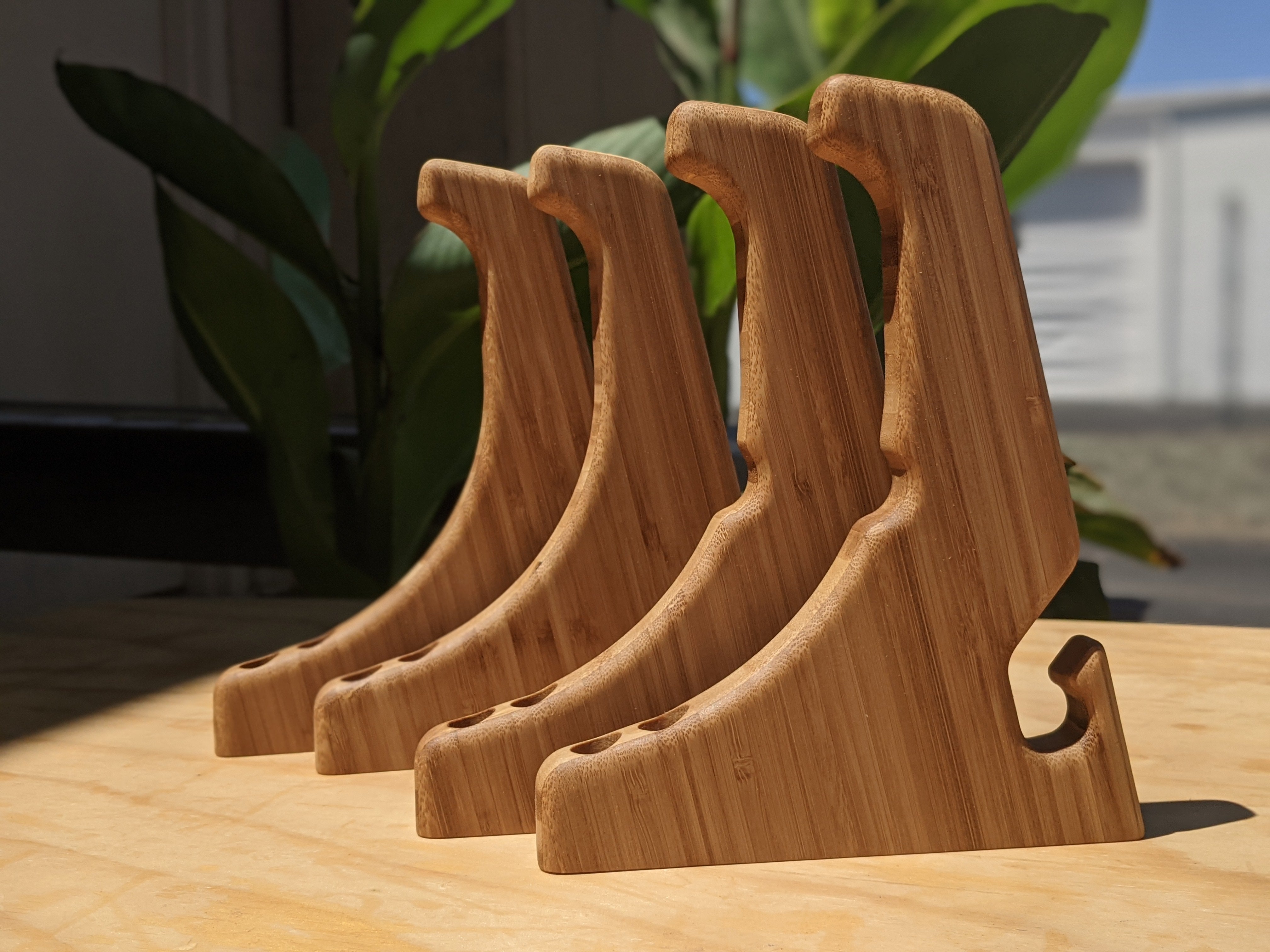 Wooden surfboard outlet wall mount